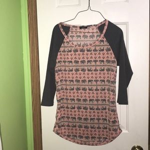 Aztec elephant shirt